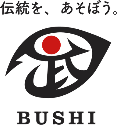 武士株式会社 BUSHI, INC. ロゴ縦組